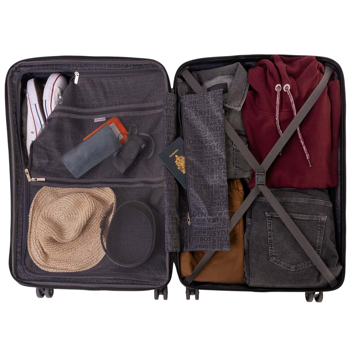 Air Canada Luggage Black Air Canada Tokyo Hardside Expandable 3-Piece Luggage Set