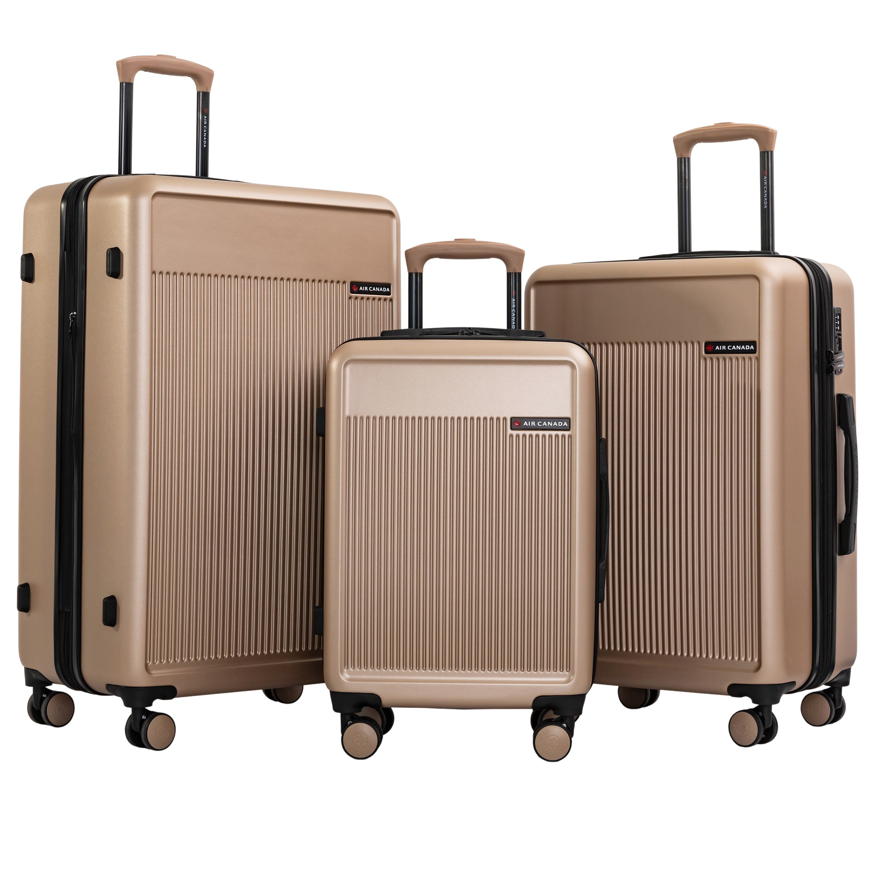Air Canada Luggage Champagne Air Canada True North Spinner 3-Piece Luggage Set