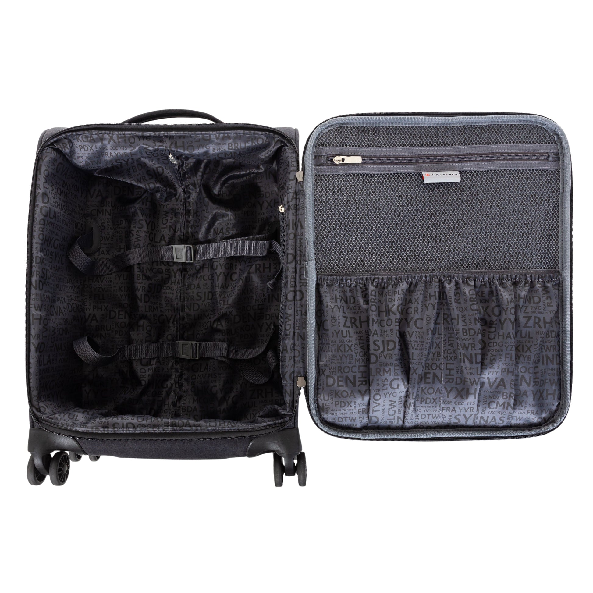 Air Canada Luggage Charcoal Air Canada Belmont 3-Piece Spinner Luggage Set