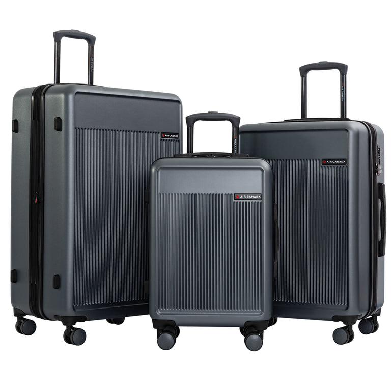 Air Canada Luggage Charcoal Air Canada True North Spinner 3-Piece Luggage Set