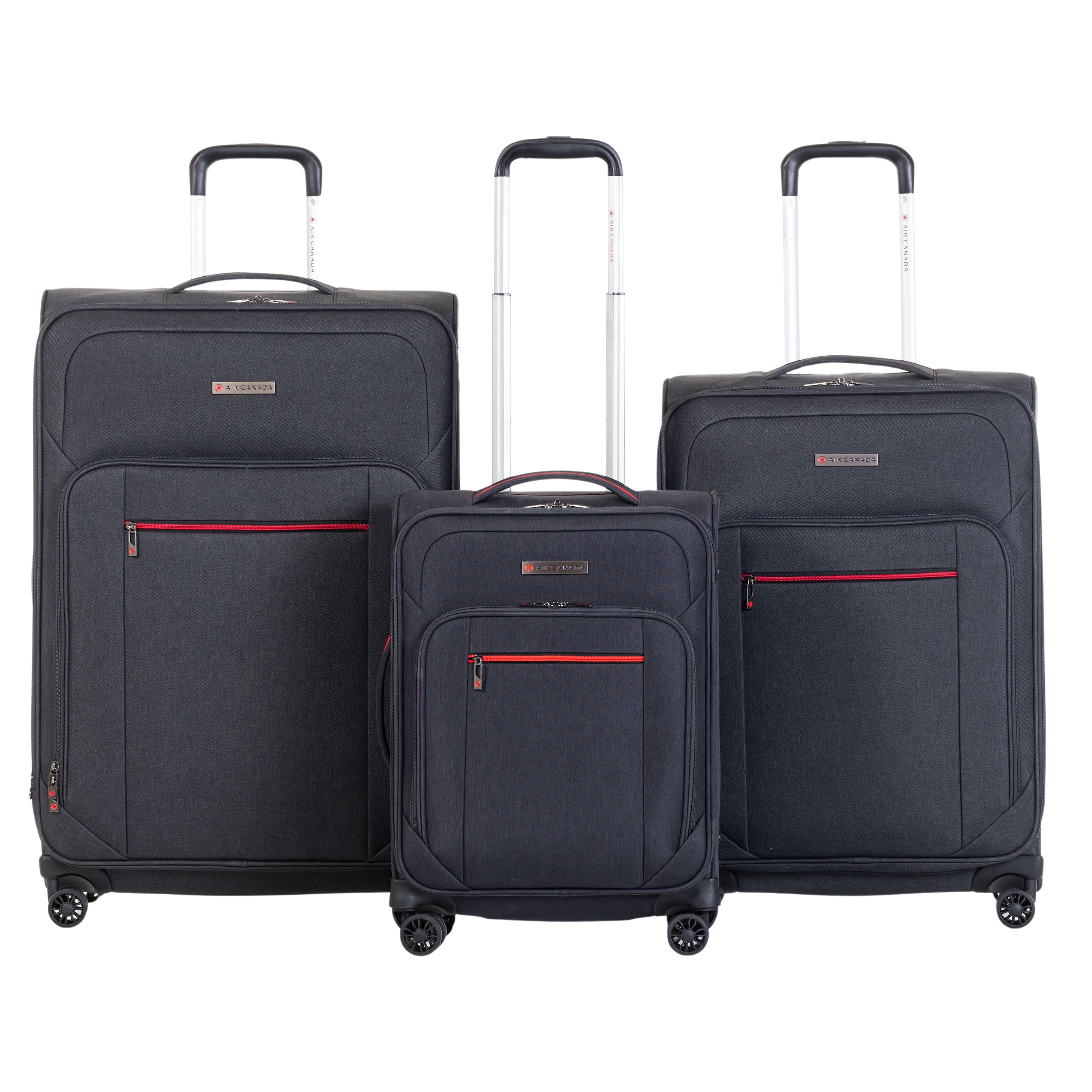 Air Canada Luggage Grey Air Canada Indigo Lite 3 piece Expandable Spinner Luggage Set