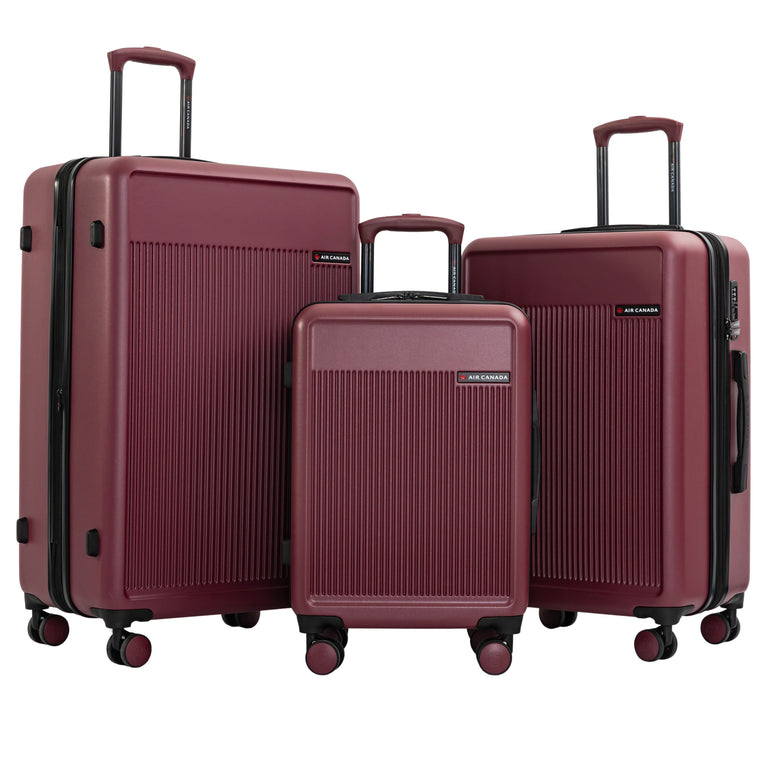 Air Canada Luggage Red Air Canada True North Spinner 3-Piece Luggage Set