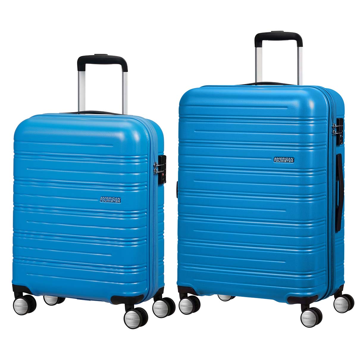 American Tourister Luggage Azure Blue American Tourister High Turn Spinner 2-Piece Luggage Set (Carry-On & Medium)