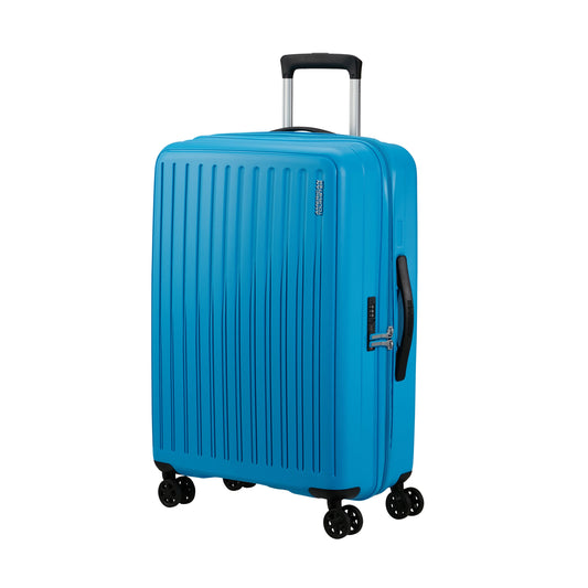 American Tourister Luggage Azure Blue American Tourister Rejoy Spinner Expandable Medium Luggage