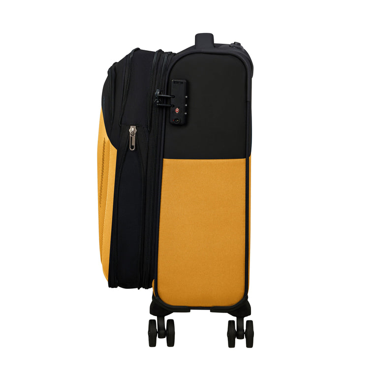American Tourister Luggage Black/Yellow American Tourister Daring Dash Spinner Expandable Carry-On Luggage - Black/Yellow