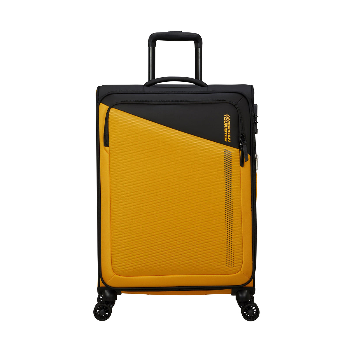 American Tourister Luggage Black/Yellow American Tourister Daring Dash Spinner Expandable Medium Luggage - Black/Yellow