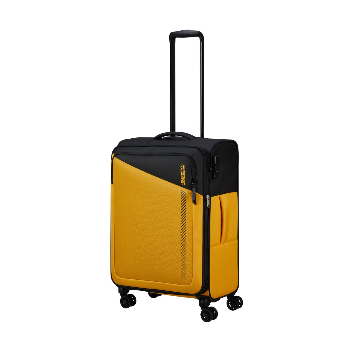 American Tourister Luggage Black/Yellow American Tourister Daring Dash Spinner Expandable Medium Luggage - Black/Yellow
