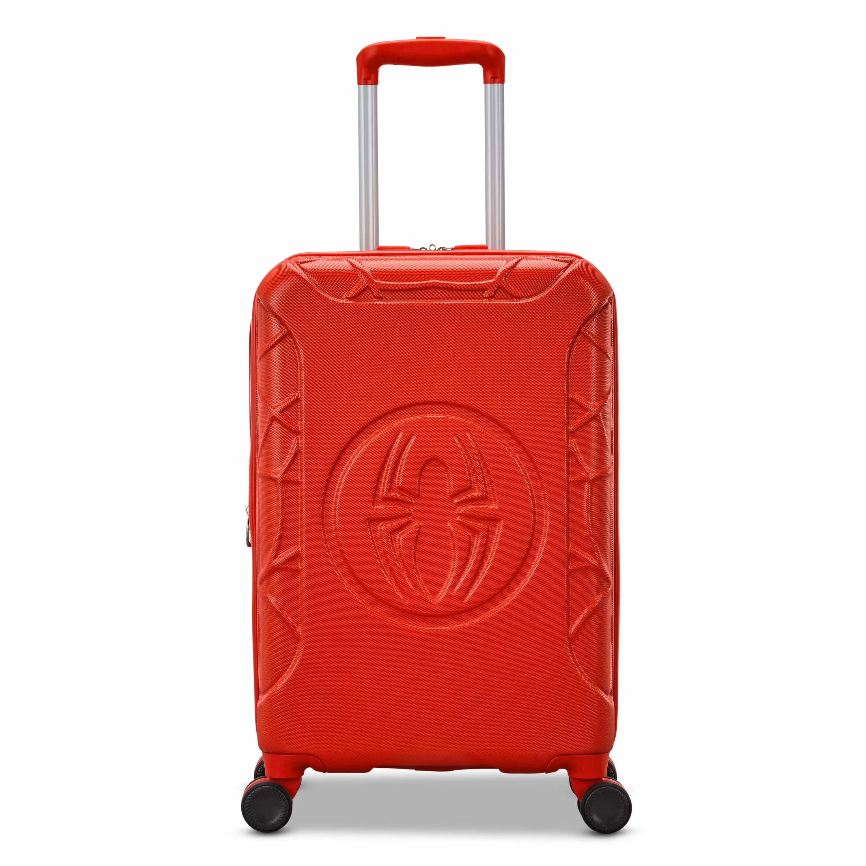 American Tourister Luggage Bright Red American Tourister Spiderman Kids Spinner Expandable Carry-On Luggage