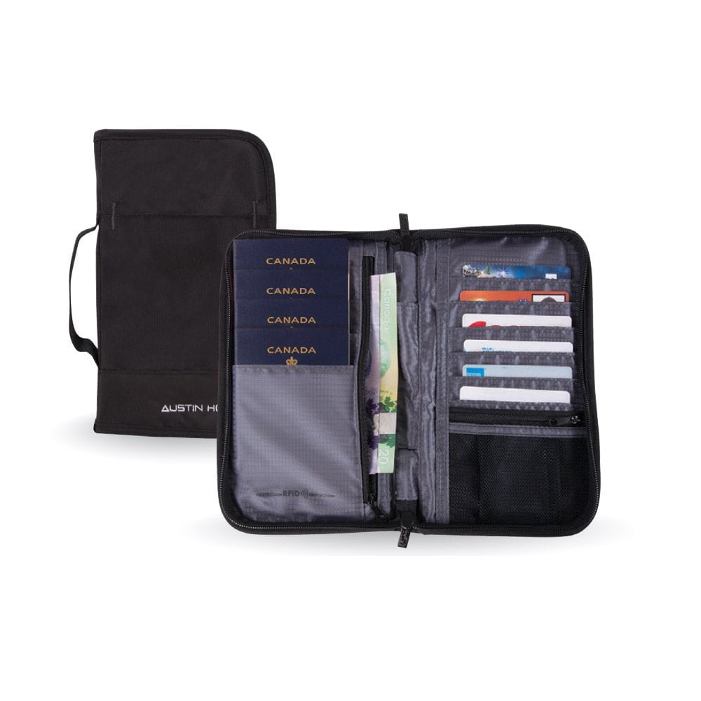 Austin House Travel Accessories Black Austin House Family Size Travel Organizer with RFID Protection