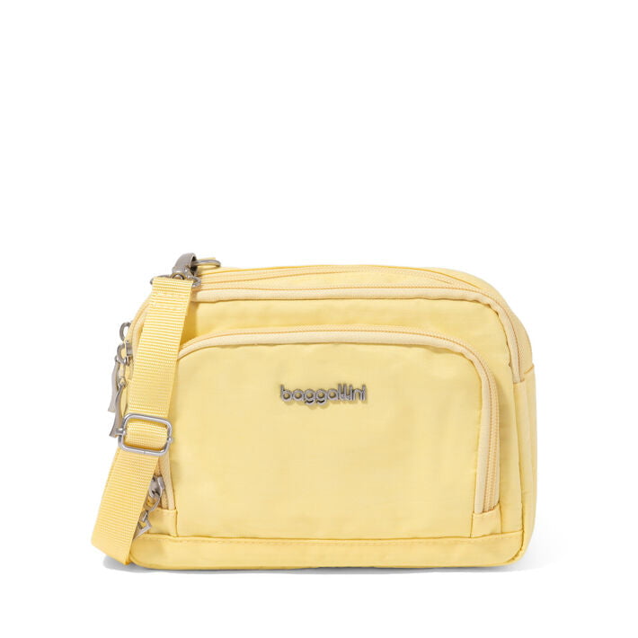 Baggallini Cross-Body Bag Butter Yellow Baggallini Trifecta Wallet RFID Crossbody