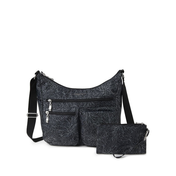 Baggallini Cross-Body Bag Midnight Blossom Baggallini Everywhere Bagg With RFID