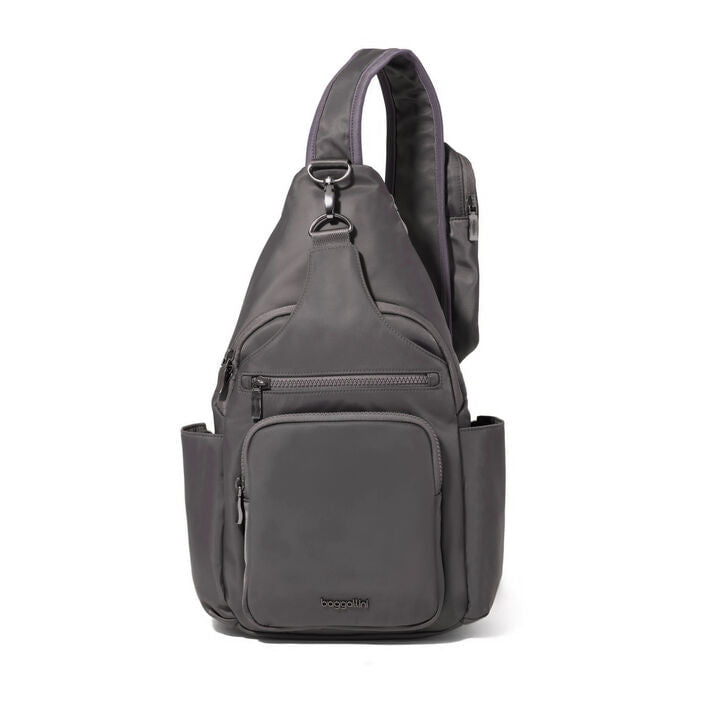 Baggallini Sling Bag Smoke Twill Baggallini Central Park Large Sling