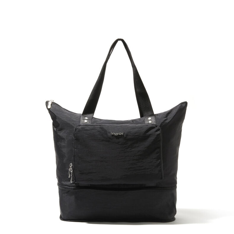 Baggallini Tote Bag Black Baggallini Carryall Expandable Packable Tote