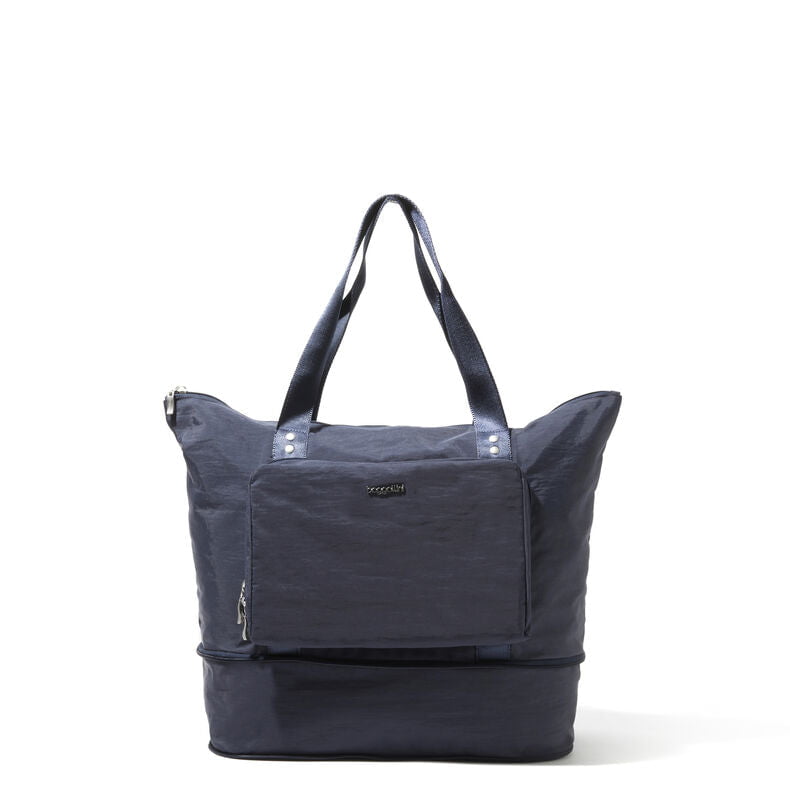 Baggallini Tote Bag French Navy Baggallini Carryall Expandable Packable Tote