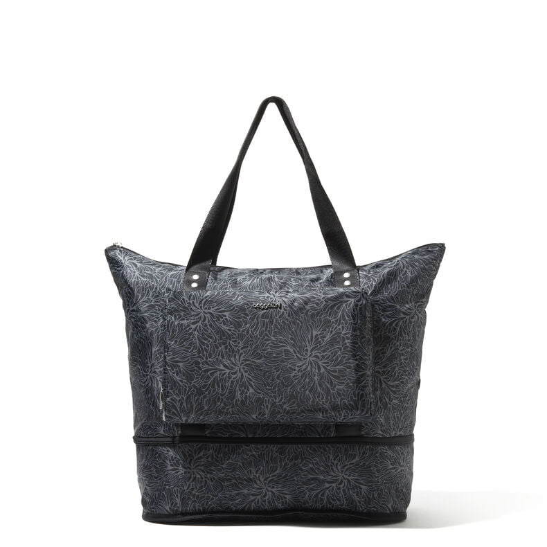 Baggallini Tote Bag Midnight Blossom Baggallini Carryall Expandable Packable Tote