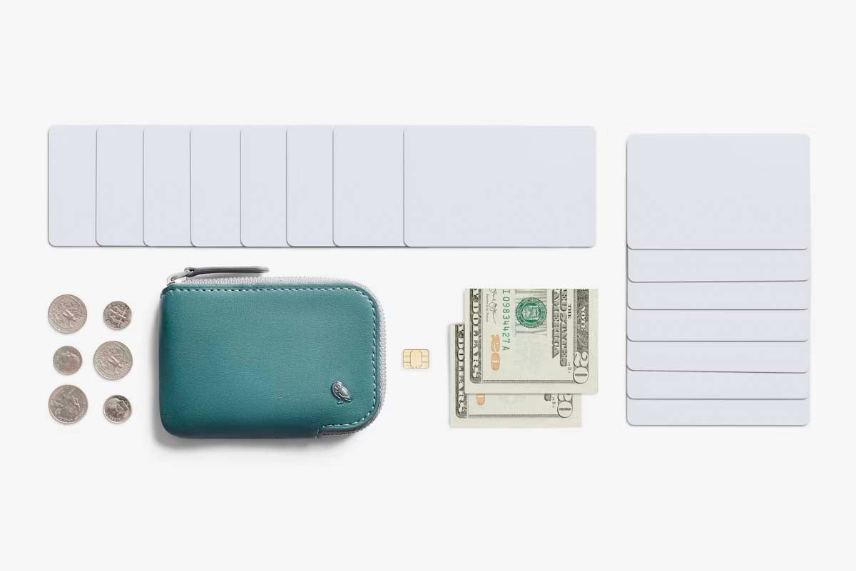 Bellroy Wallets Teal Bellroy Card Pocket - Teal
