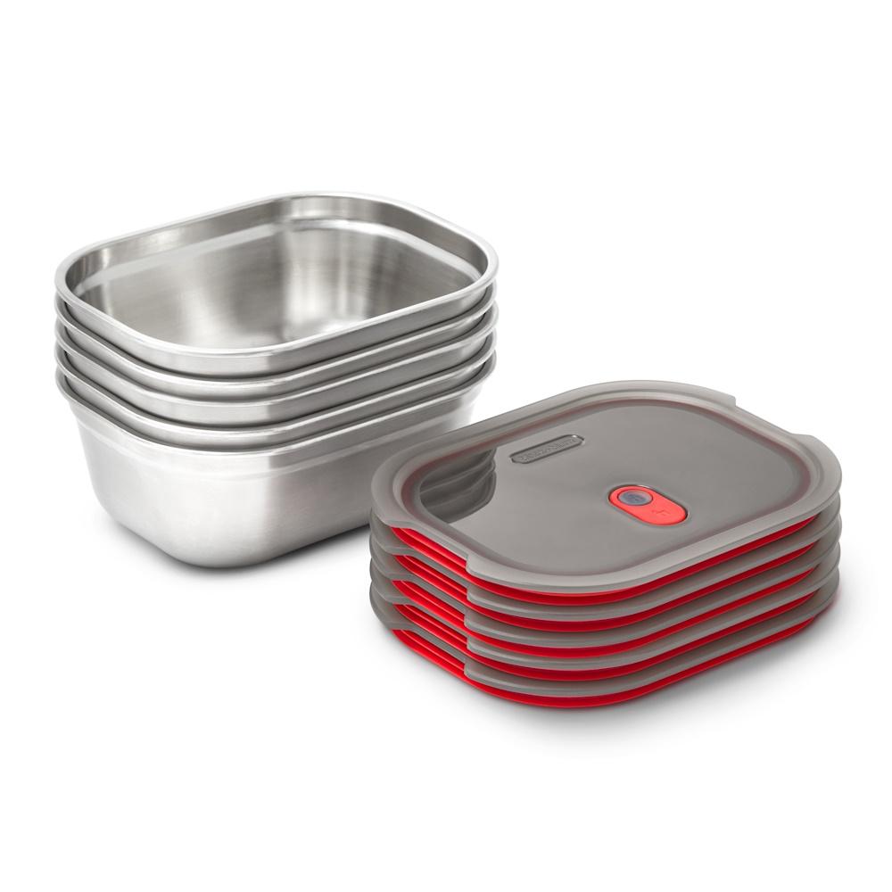 Black + Blum Travel Accessories Grey/Red Black + Blum Steel Food Box - Large