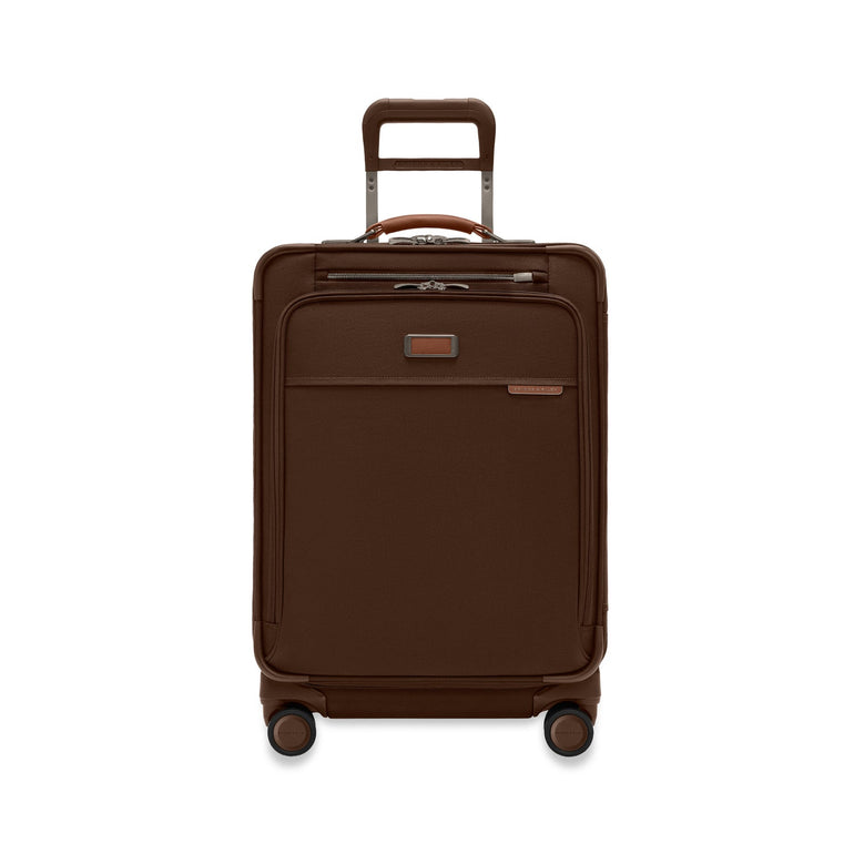 Briggs & Riley Luggage Chocolate Briggs & Riley Baseline Compact Checked Medium Expandable Spinner Luggage