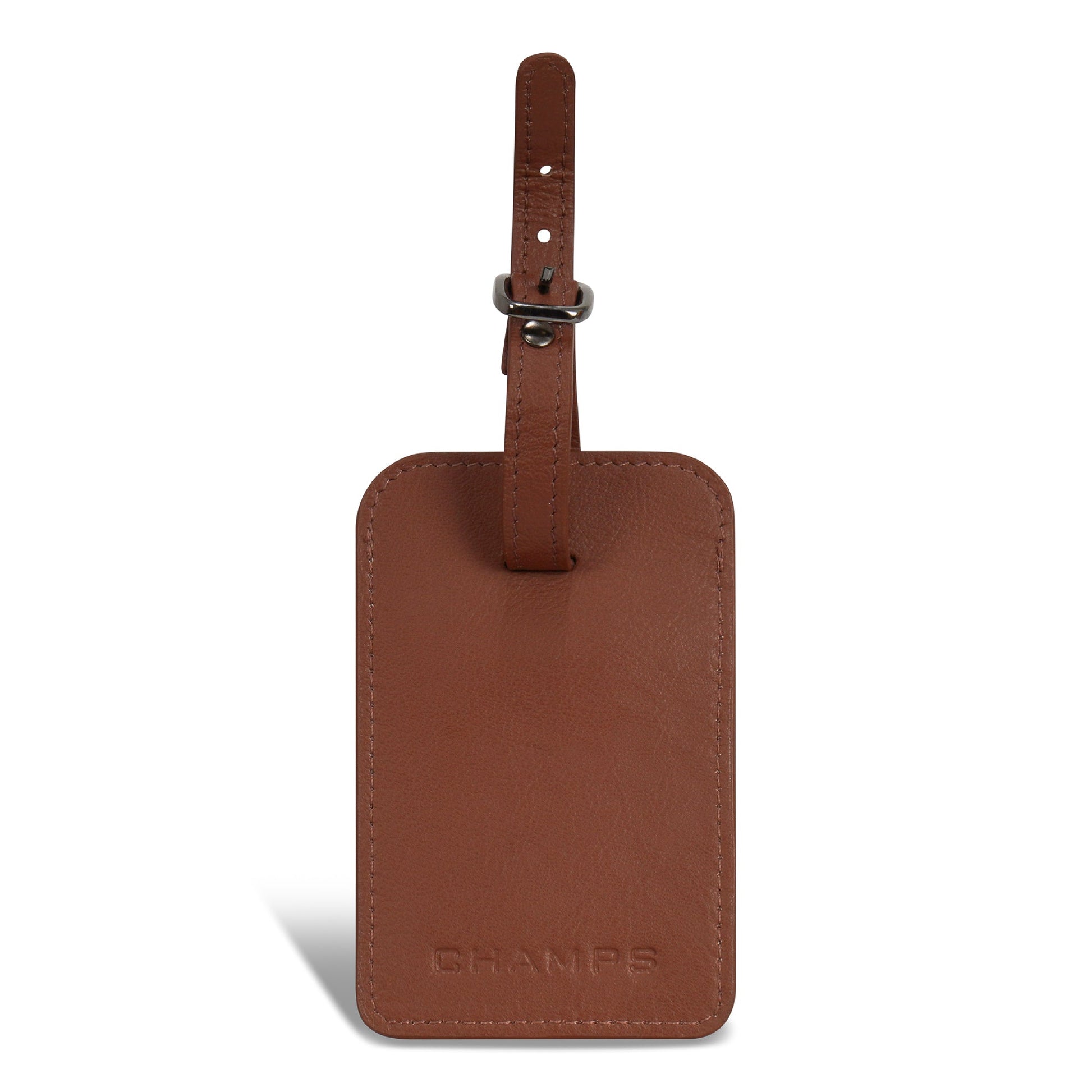 Champs Travel Accessories Brown Champs Onyx Leather Luggage Tags