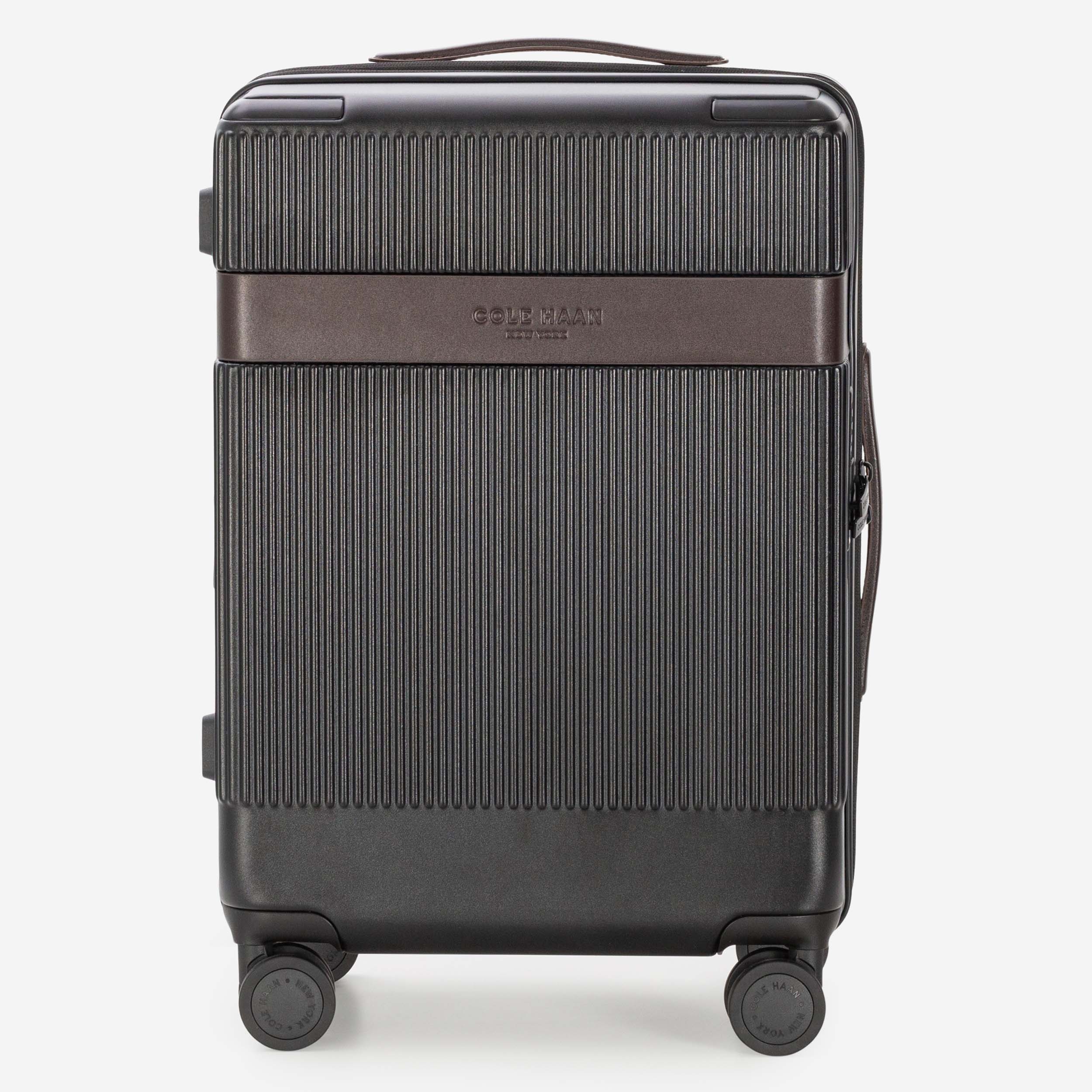 Cole Haan Luggage DNA Black/DNA Dark Chocolate Cole Haan Heritage Pro Premium Hardside Carry-On Luggage