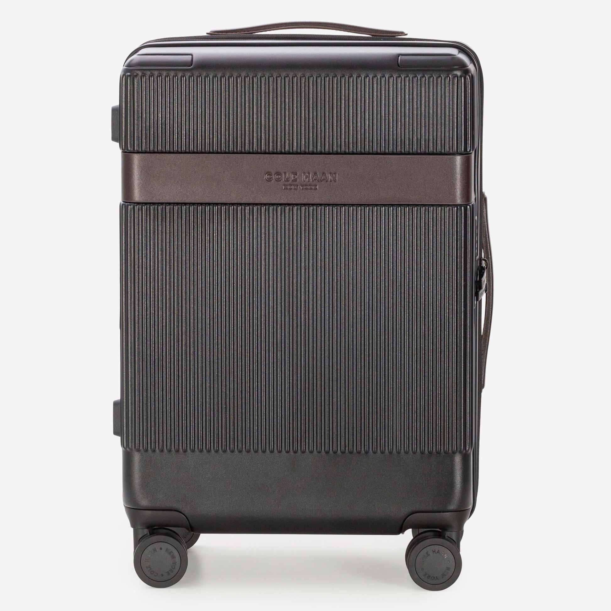 Cole Haan Luggage DNA Black/DNA Dark Chocolate Cole Haan Heritage Pro Premium Hardside Carry-On Luggage