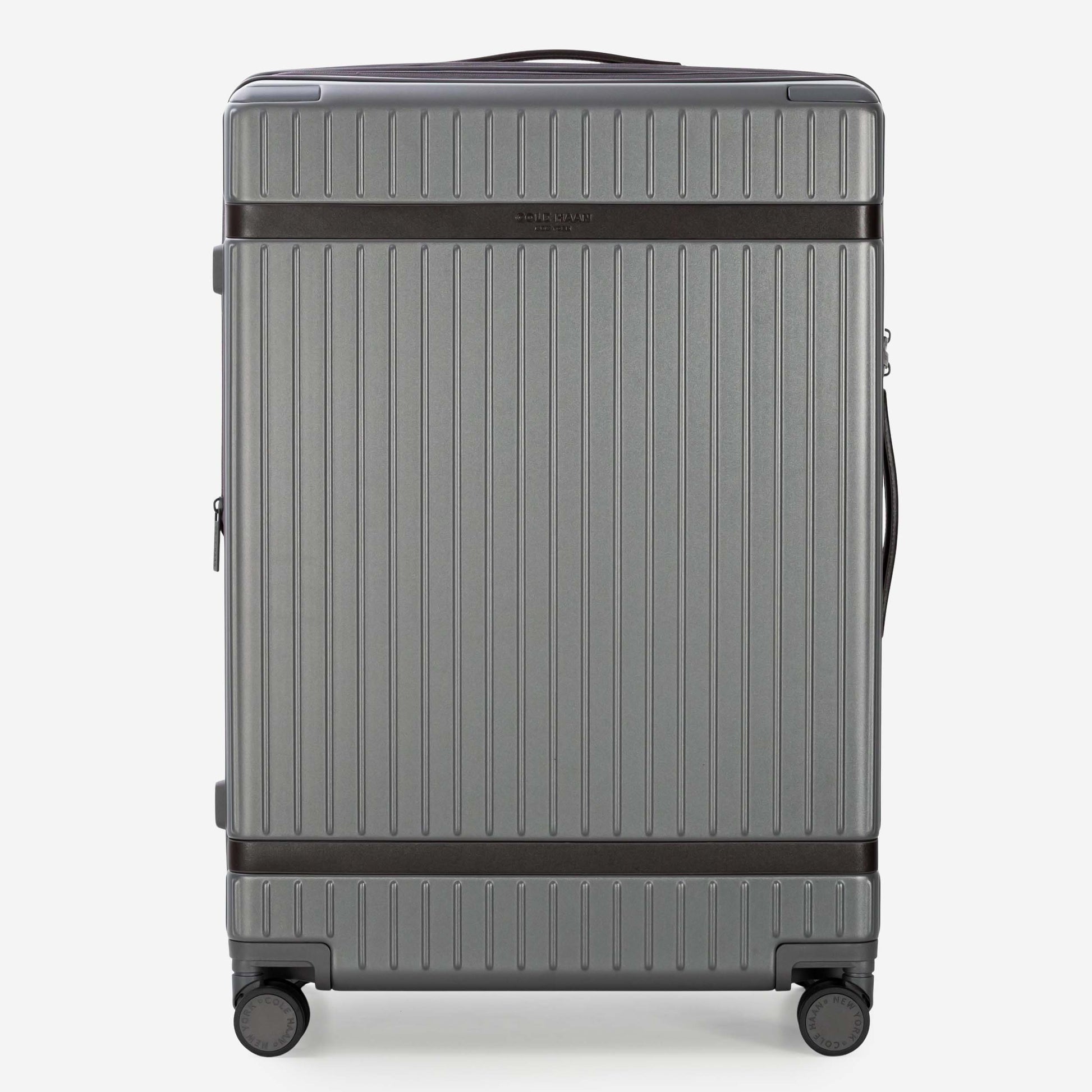 Cole Haan Luggage Gray Pinstripe/DNA Dark Chocolate Cole Haan Legacy Grand Premium Hardside Large Checked Luggage