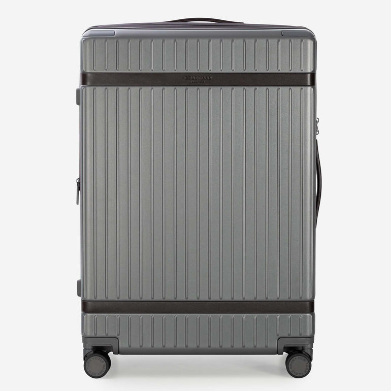 Cole Haan Luggage Gray Pinstripe/DNA Dark Chocolate Cole Haan Legacy Grand Premium Hardside Large Checked Luggage