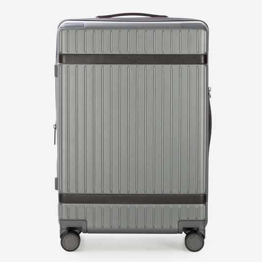 Cole Haan Luggage Gray Pinstripe/DNA Dark Chocolate Cole Haan Legacy Grand Premium Hardside Medium Checked Luggage