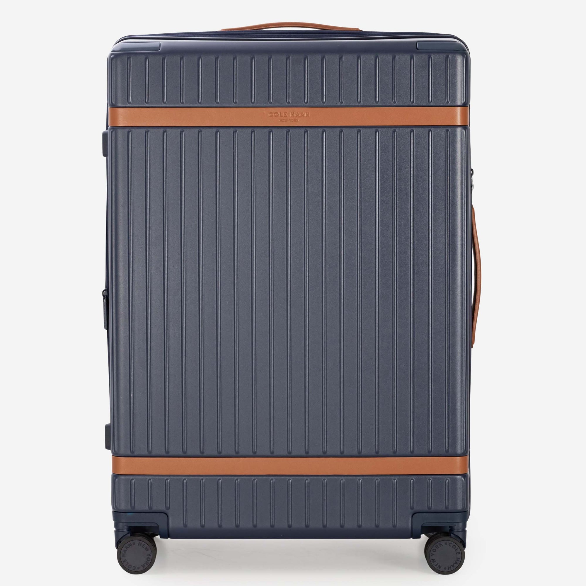 Cole Haan Luggage Navy Blazer/British Tan Cole Haan Legacy Grand Premium Hardside Large Checked Luggage