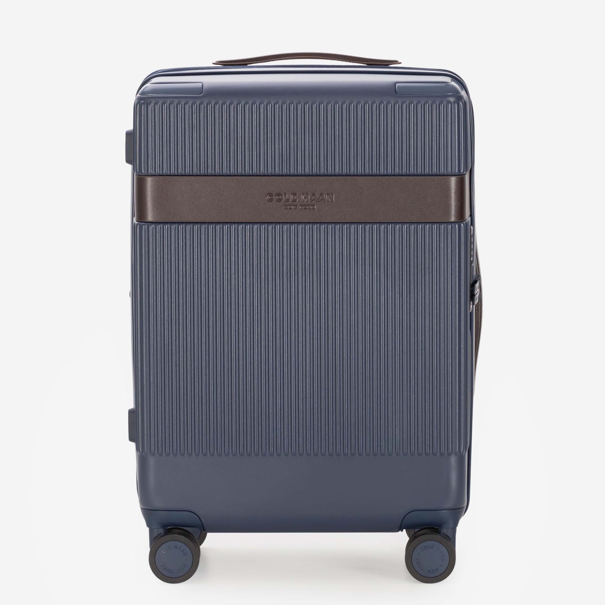 Cole Haan Luggage Navy Blazer/DNA Dark Chocolate Cole Haan Heritage Pro Premium Hardside Carry-On Luggage