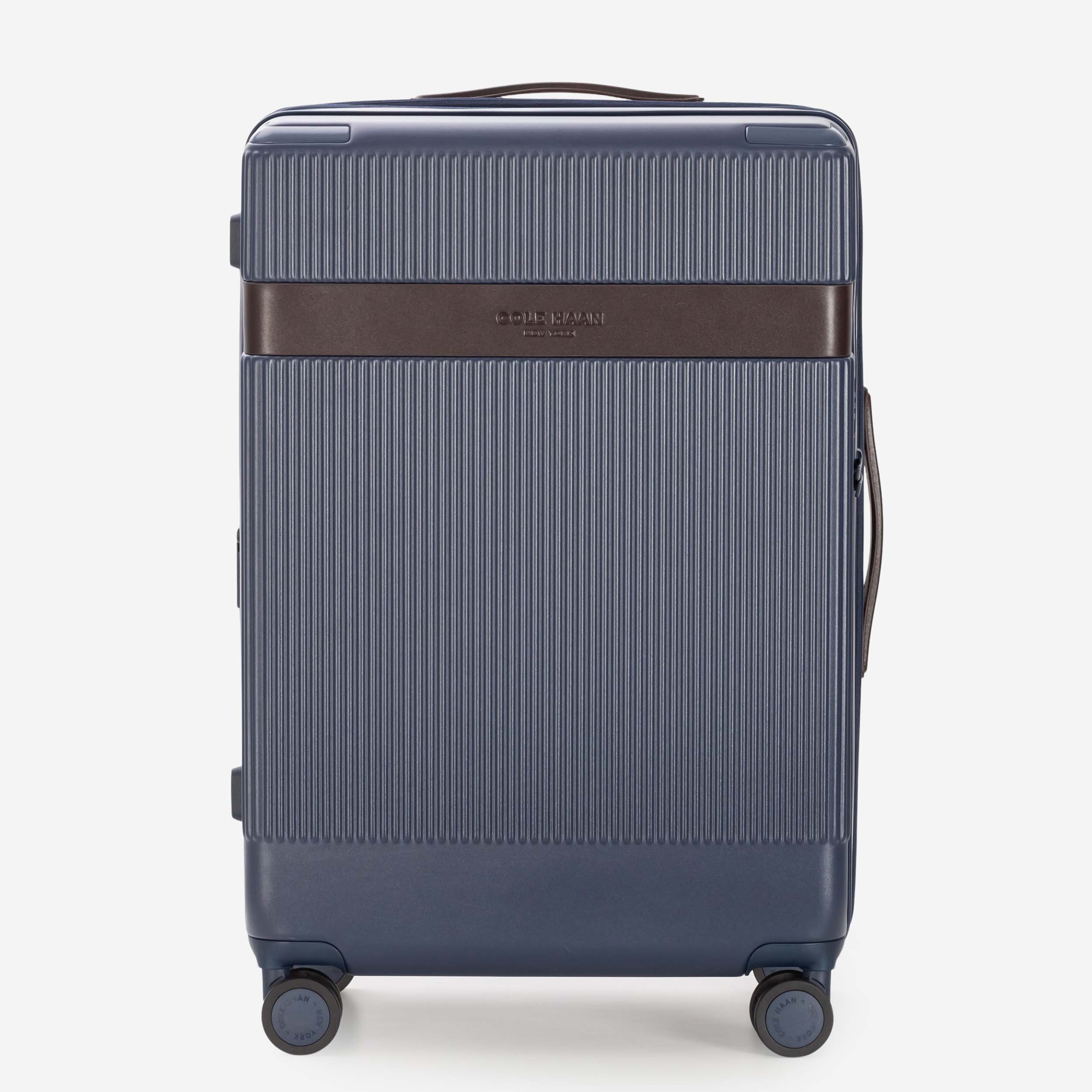 Cole Haan Luggage Navy Blazer/DNA Dark Chocolate Cole Haan Heritage Pro Premium Hardside Medium Checked Luggage
