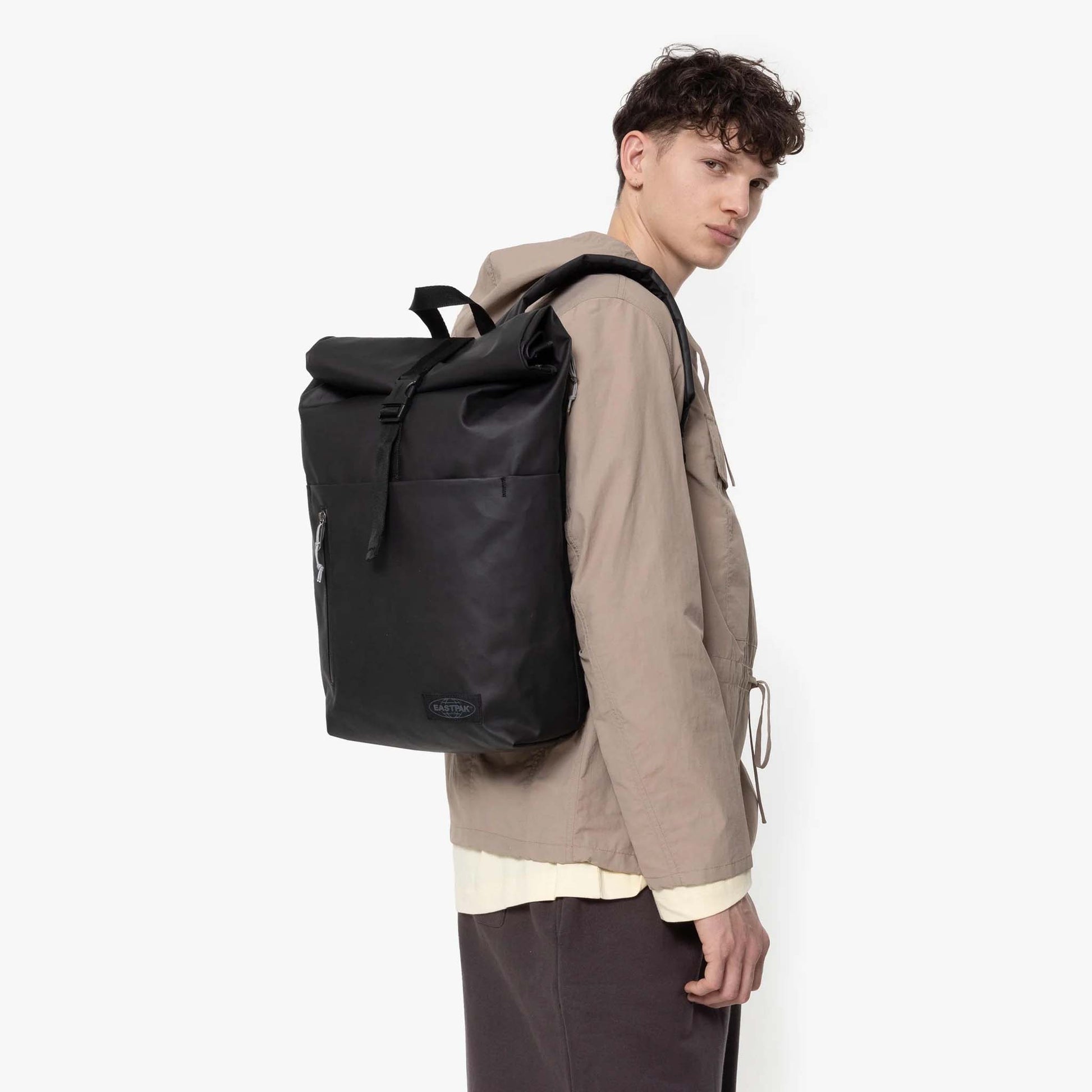 Eastpak Backpacks Tarp Black2 Eastpak Up Roll Backpack - Tarp Black2
