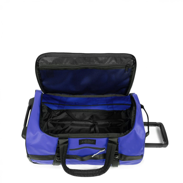 Eastpak Wheeled Duffle Tarp Blue Eastpak Duffel Pack Wheel S - Tarp Blue