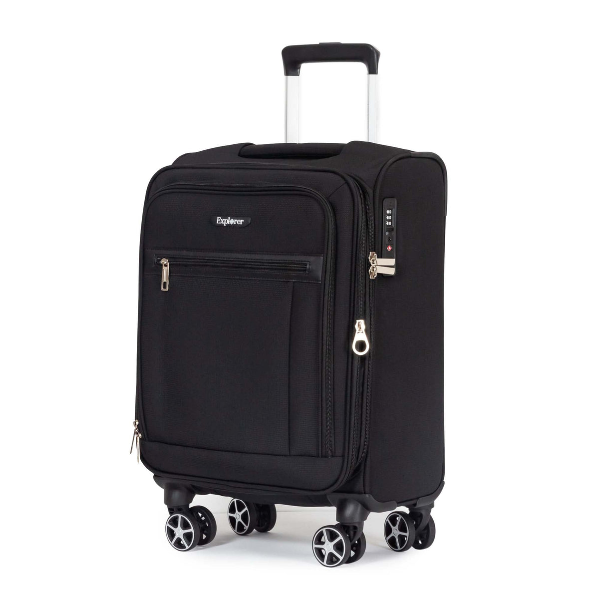 Explorer Luggage Black Explorer Onyx Carry-On Expandable Spinner Luggage