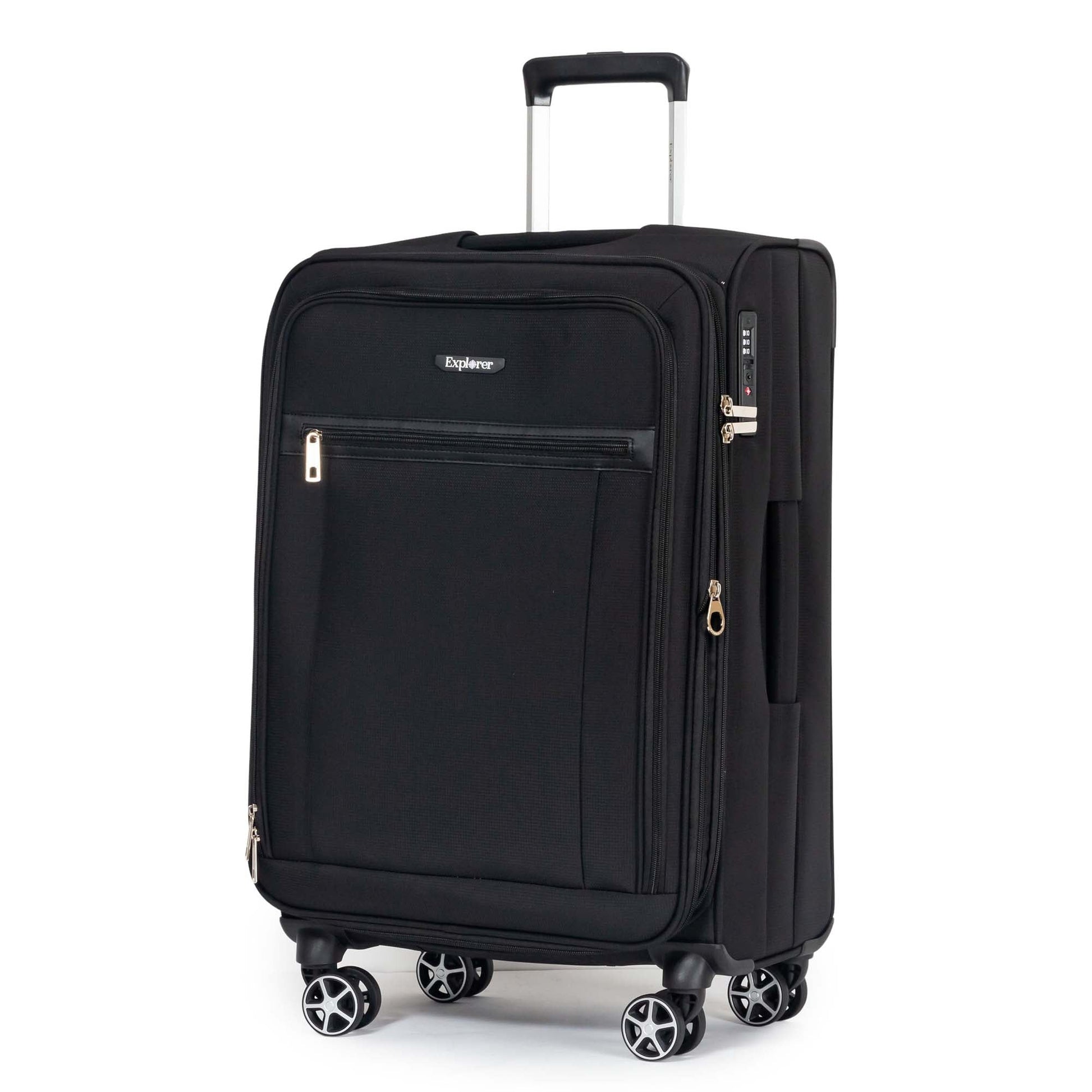 Explorer Luggage Black Explorer Onyx Expandable 2-Piece Luggage Set (Carry-On & Medium)