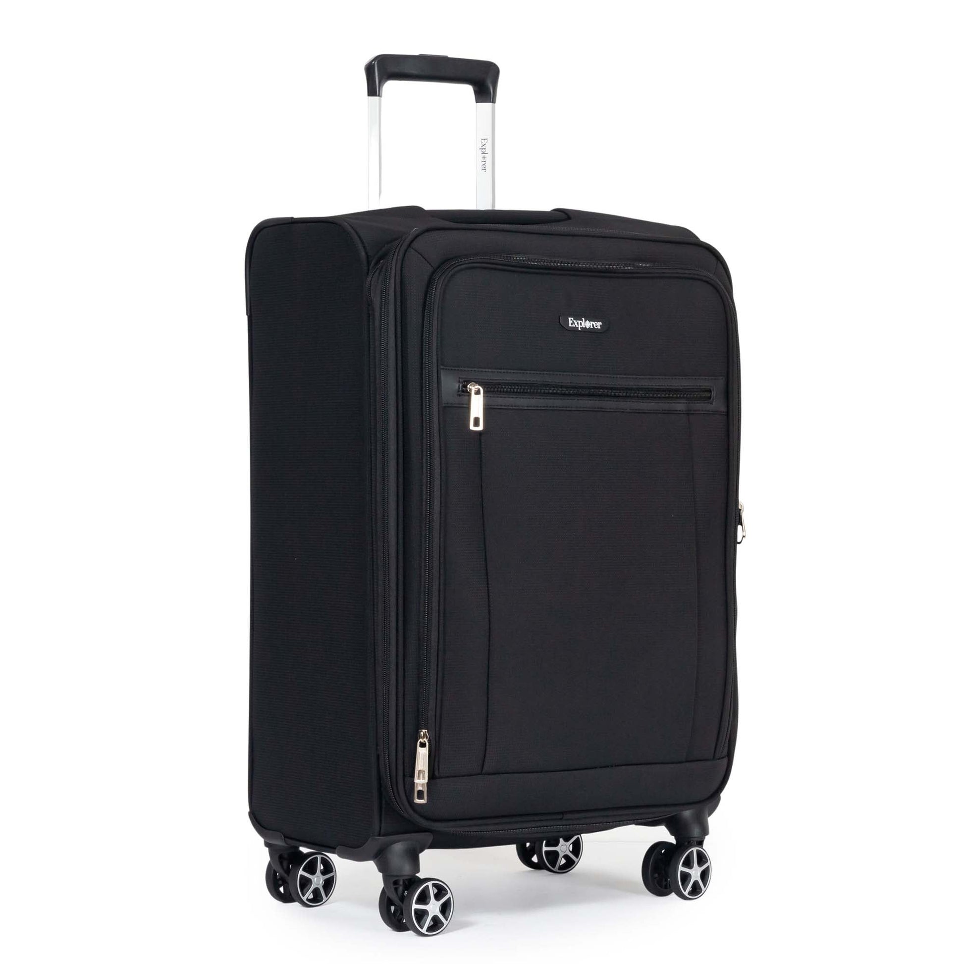 Explorer Luggage Black Explorer Onyx Expandable 2-Piece Luggage Set (Carry-On & Medium)