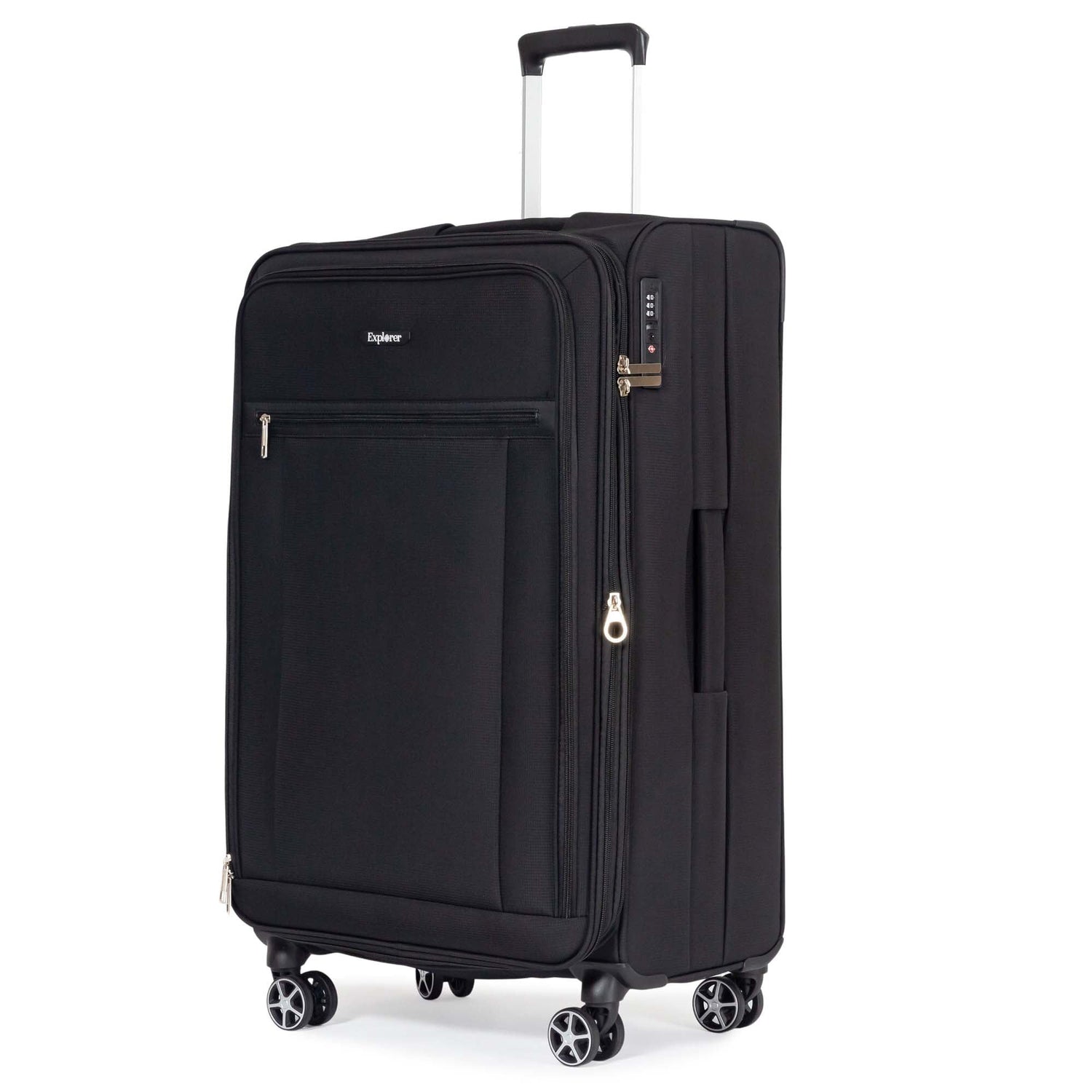 Explorer Luggage Black Explorer Onyx Large Expandable Spinner Luggage