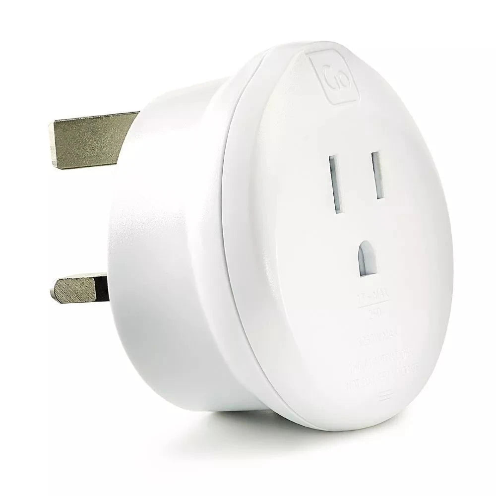 Go Travel Adapters White Go Travel USA-UK Adaptor