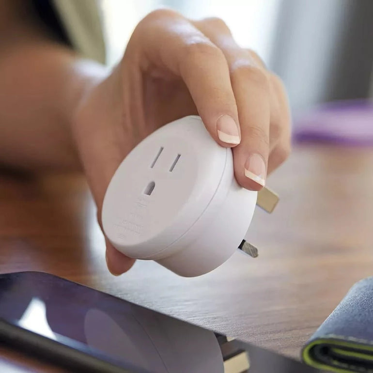 Go Travel Adapters White Go Travel USA-UK Adaptor