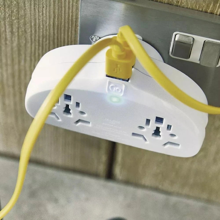 Go Travel Adapters White Go Travel World-AUS/China Adaptor Duo + USB
