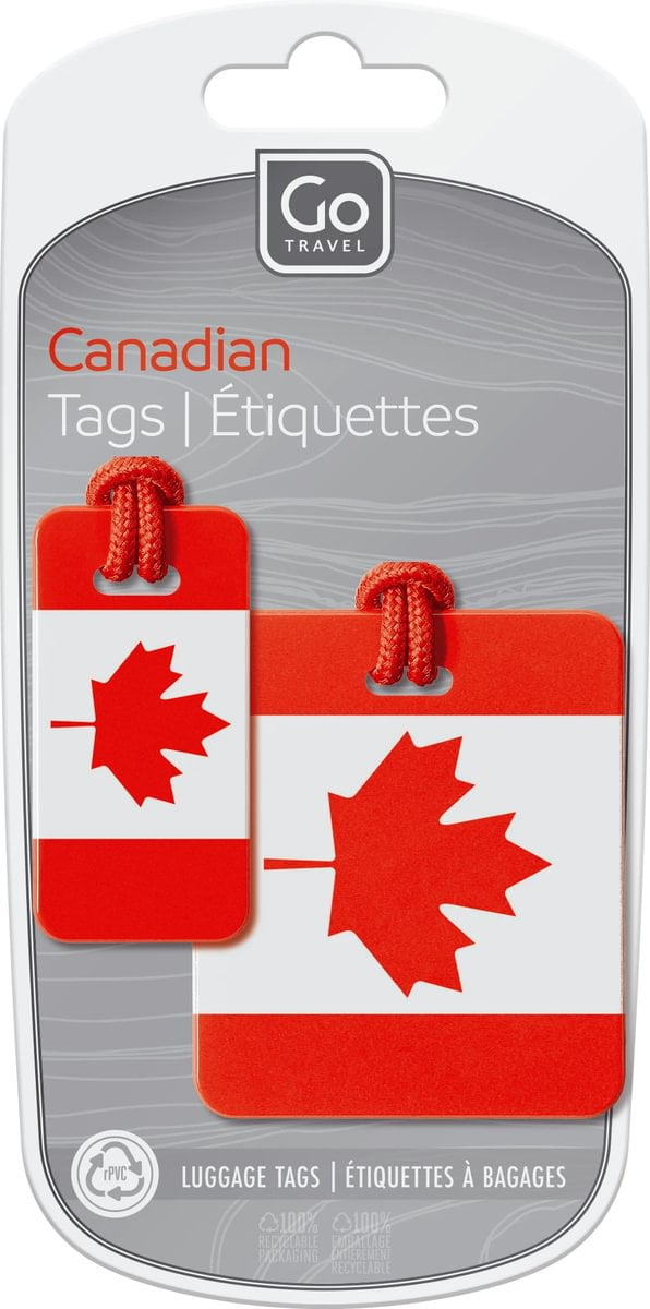 Go Travel Travel Accessories Red/White Go Travel Canadian Luggage Tags