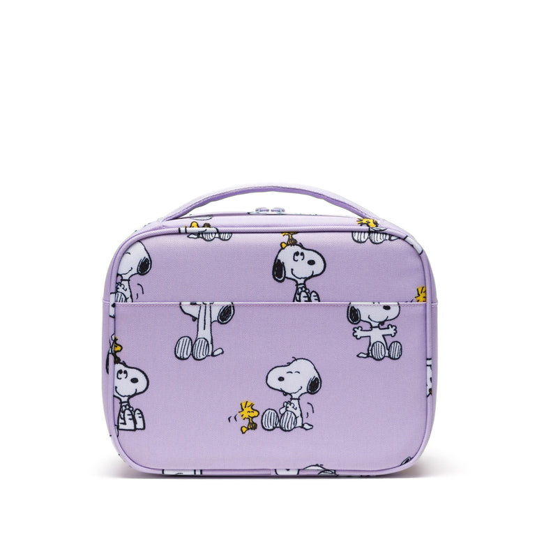 Herschel Lunch Bag Snoopy and Woodstock Pastel Lilac Herschel Peanuts Pop Quiz Lunch Box - Snoopy and Woodstock Pastel Lilac