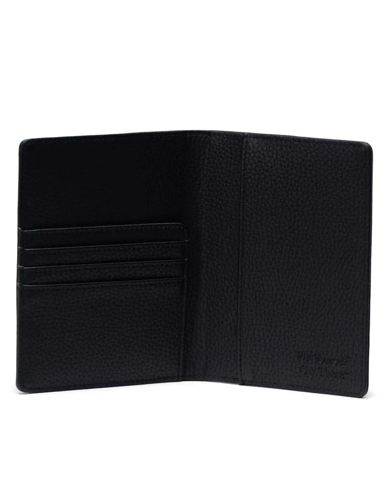 Herschel Passport Case Black Herschel Raynor Passport Holder Vegan Leather - Black
