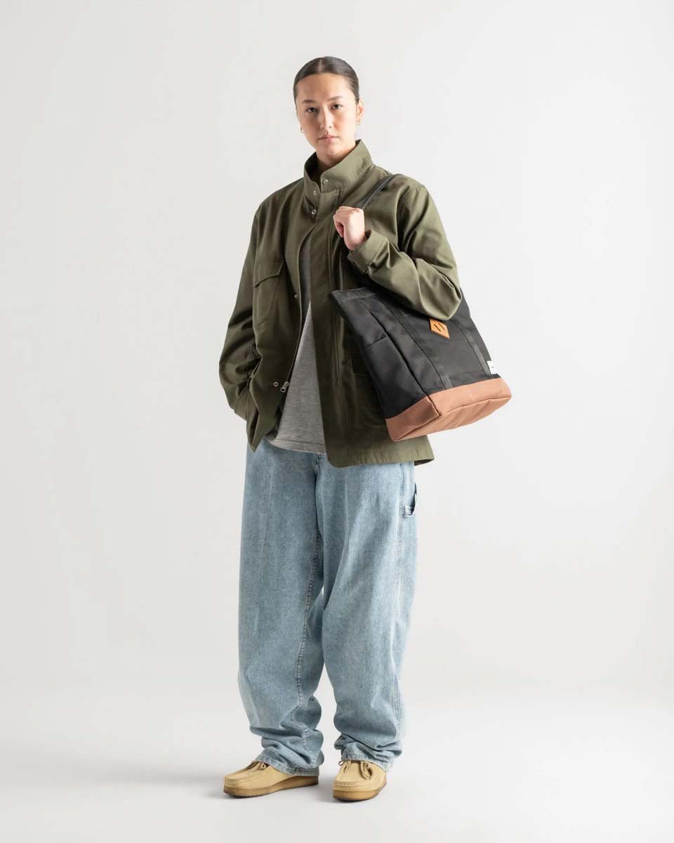 Herschel Tote Bag Black/Saddle Brown Herschel Heritage Tote - Black/Saddle Brown