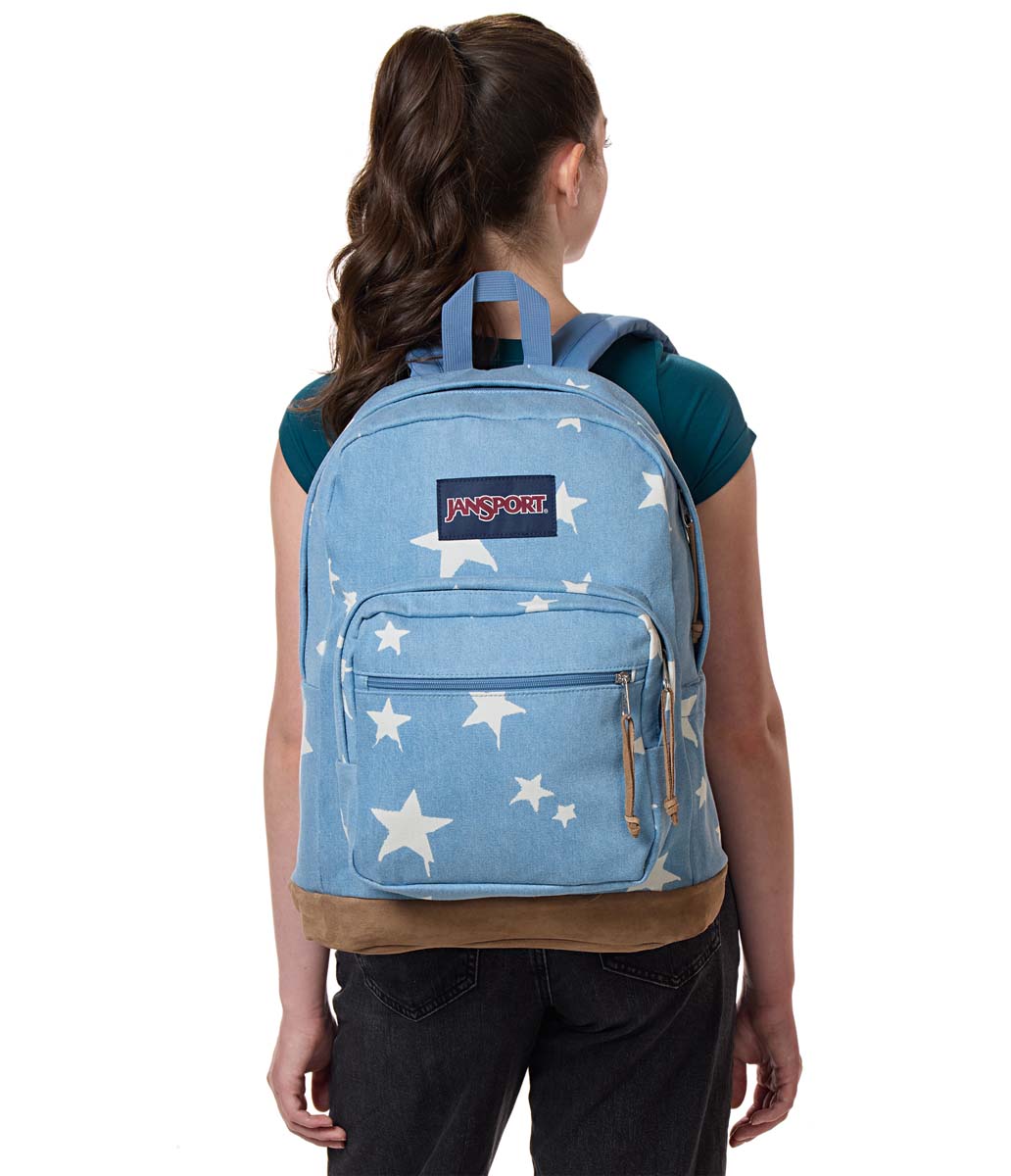 Jansport Backpacks Discharge Denim Star JanSport Right Pack Expressions - Discharge Denim Star