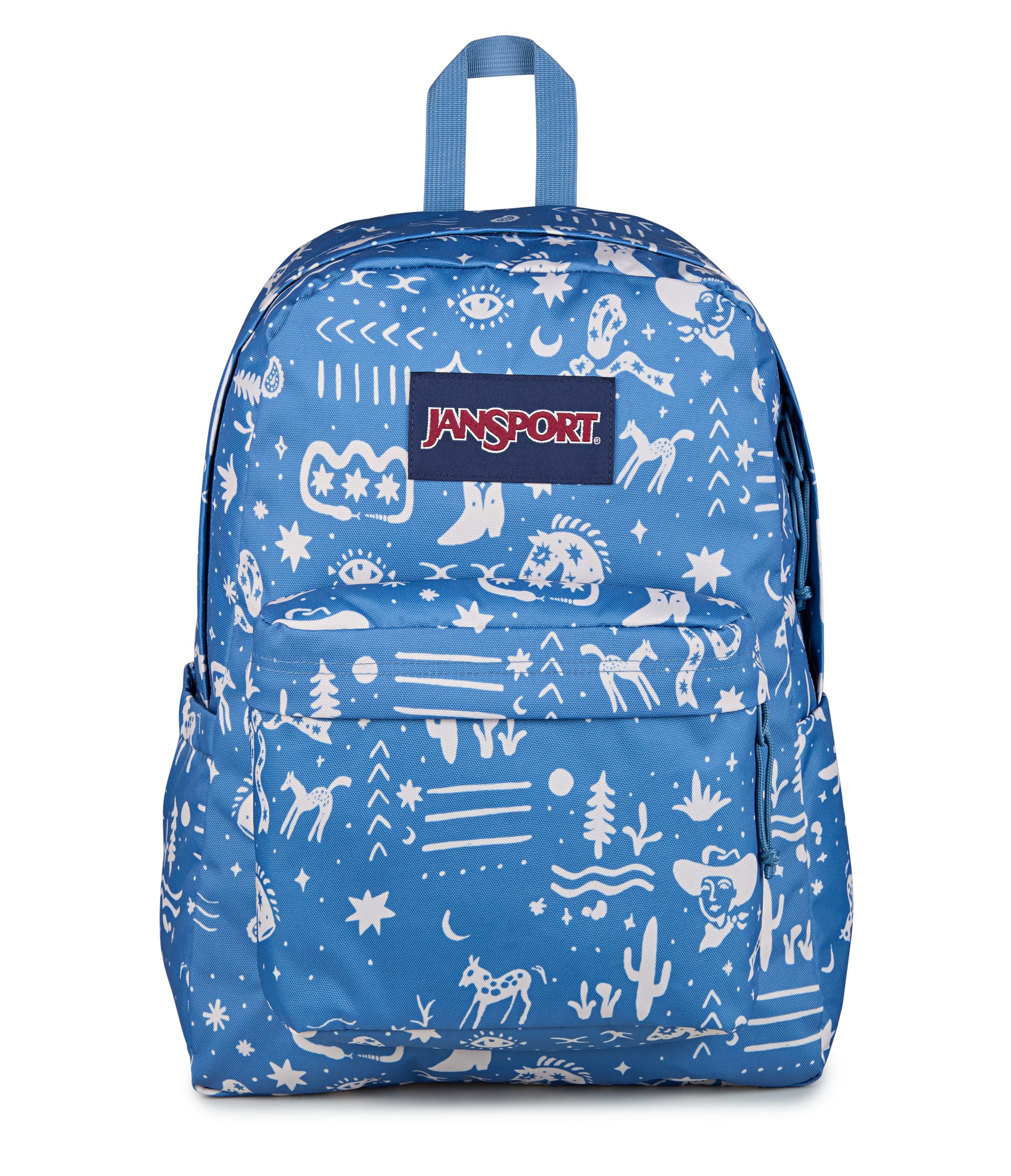 Jansport Backpacks Yeehaw and Horses Elemental Blue JanSport SuperBreak Plus Backpack - Yeehaw and Horses Elemental Blue