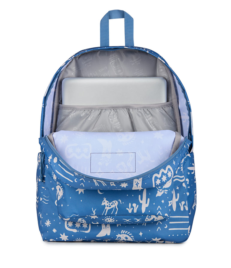 Jansport Backpacks Yeehaw and Horses Elemental Blue JanSport SuperBreak Plus Backpack - Yeehaw and Horses Elemental Blue