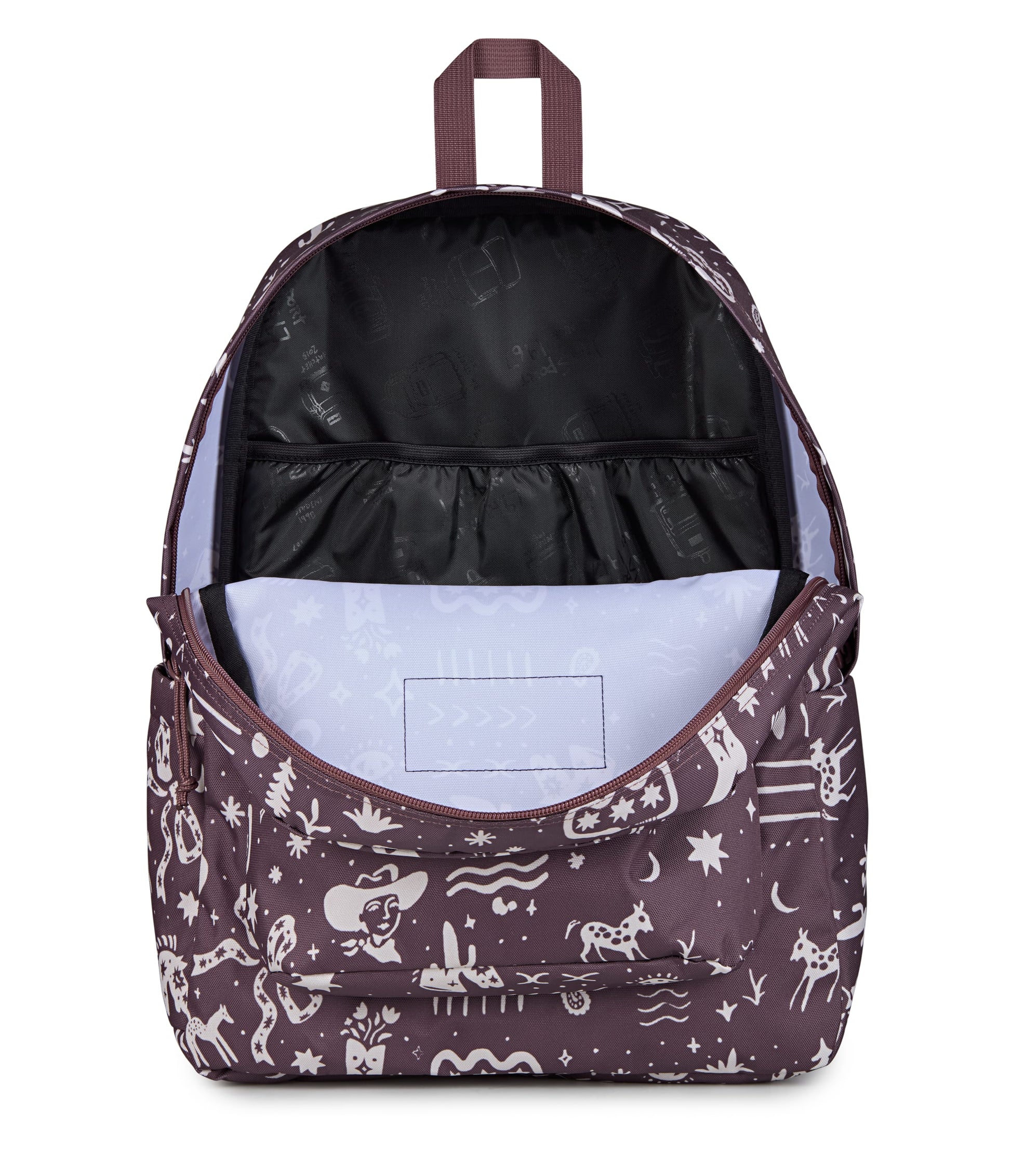 Jansport Backpacks Yeehaw and Horses Mahogany JanSport SuperBreak Plus Backpack - Yeehaw and Horses Mahogany