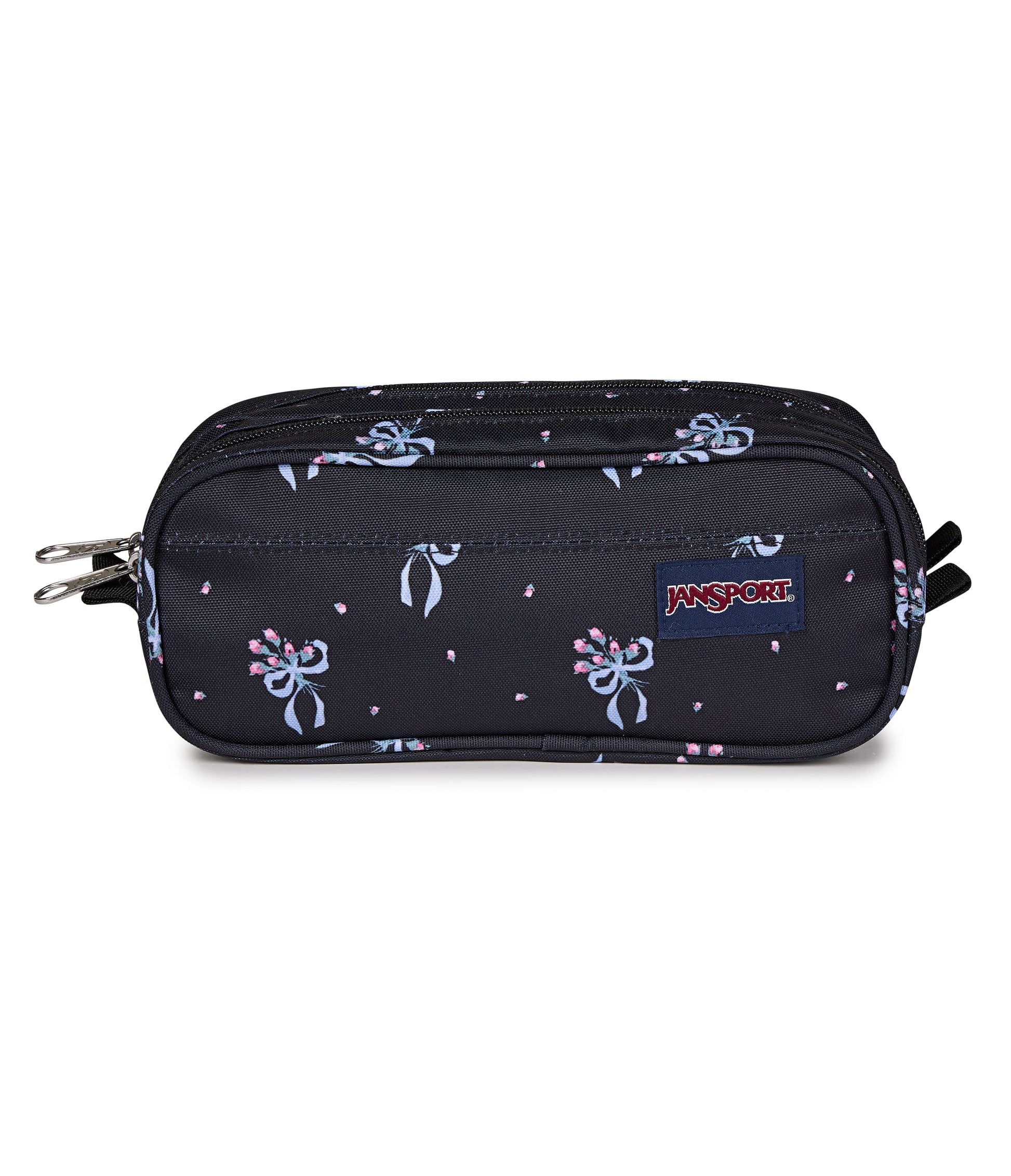 Jansport Pencil Case Pastel Petals Black JanSport Large Accessory Pouch - Pastel Petals Black