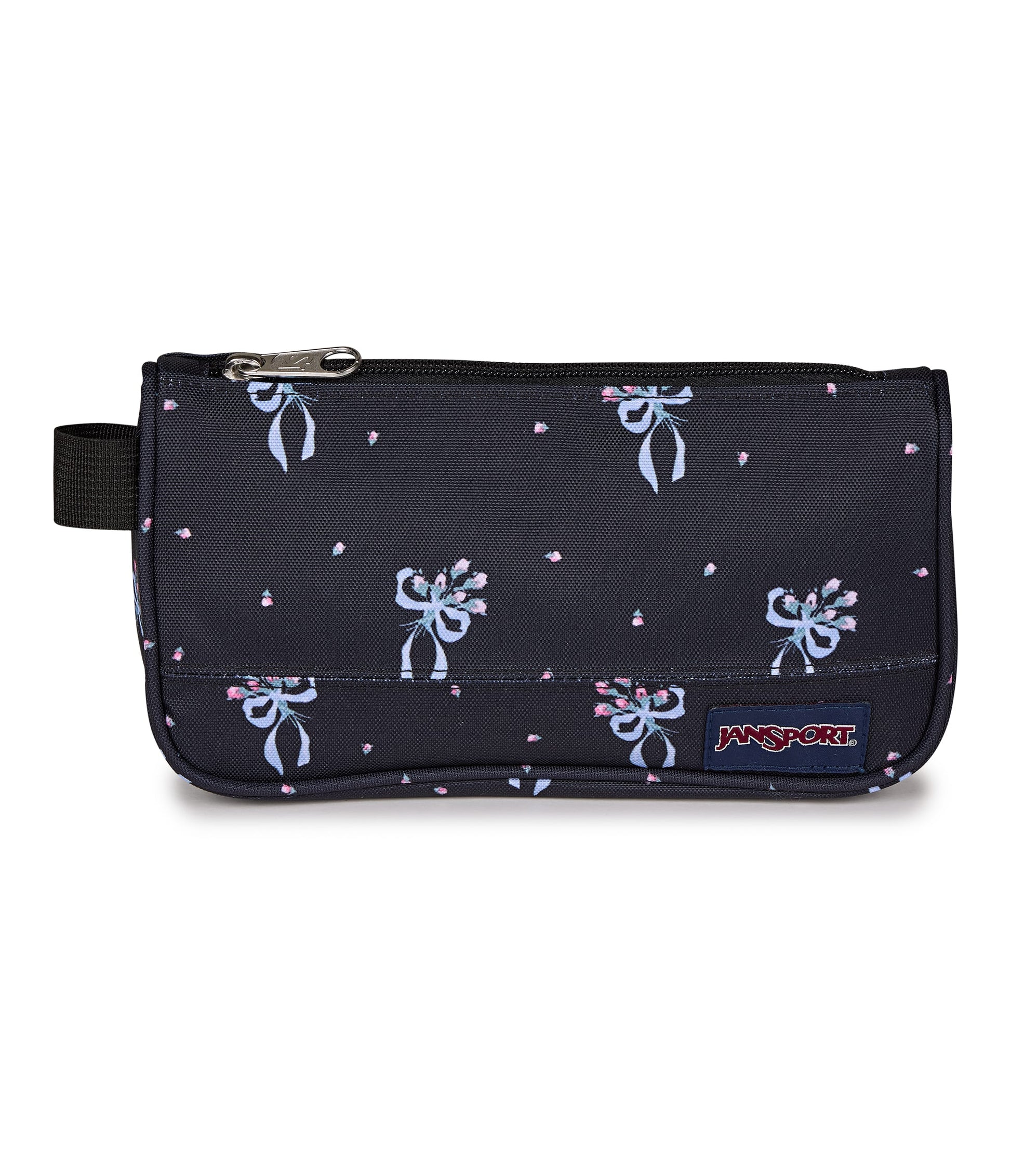Jansport Pencil Case Pastel Petals Black JanSport Medium Accessory Pouch - Pastel Petals Black